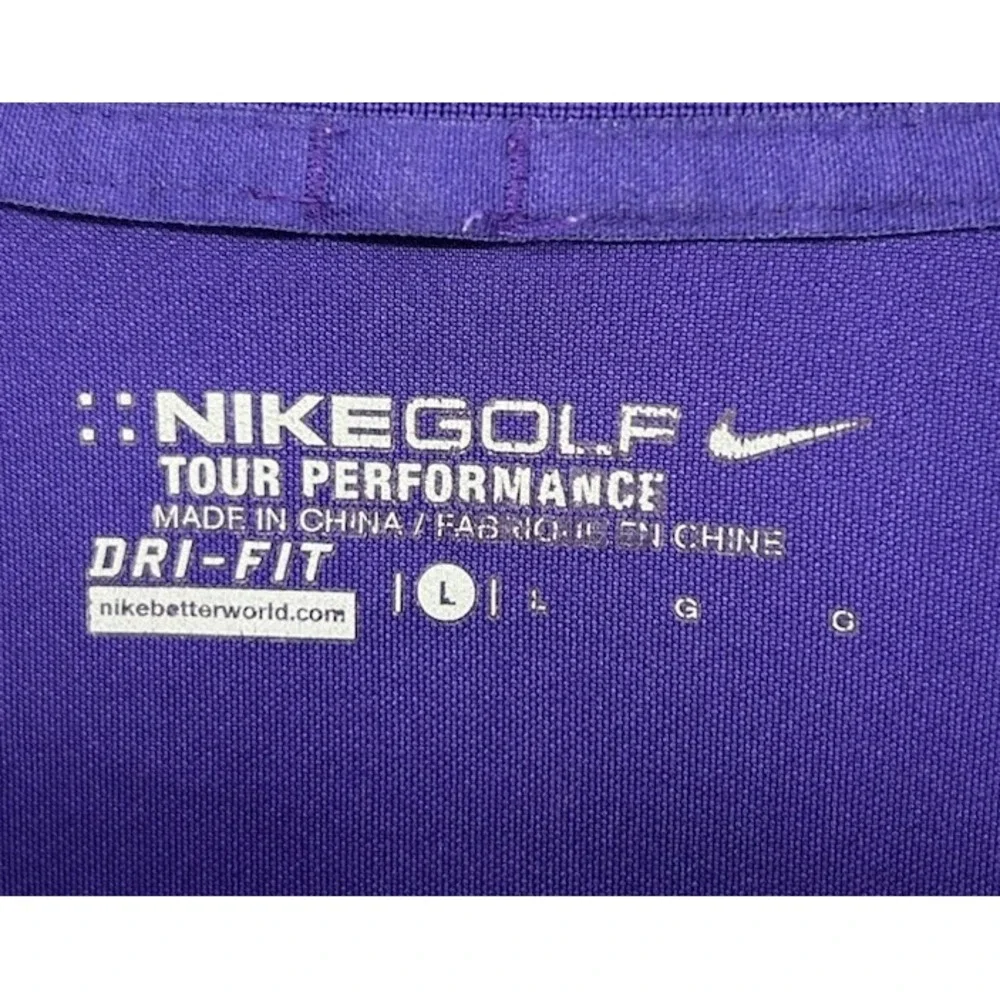 Nike Golf Pro Performance Dri Fit Mickey Mouse Logo Golf Polo Purple Men's Large